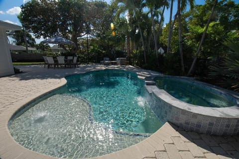 Outdoor pool, a heated pool