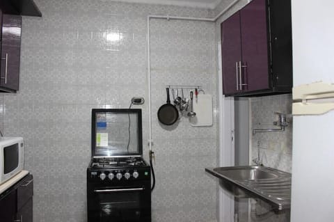 Fridge, microwave, stovetop, electric kettle