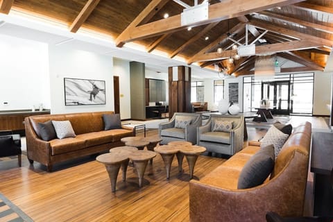 This property elegantly complements mountain style with a modern touch.