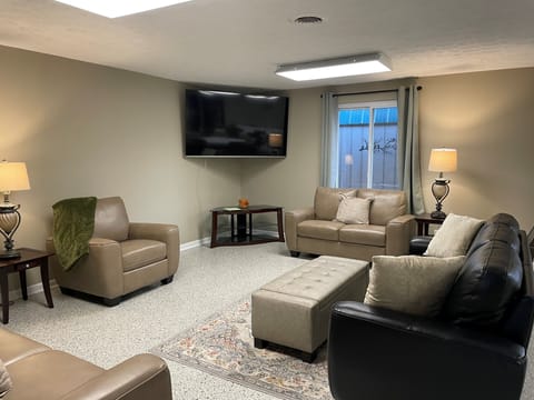 Large gathering area to watch the game or a good movie