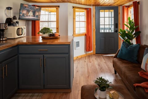 Bright, open, and thoughtfully designed- your tiny cabin escape with big charm.