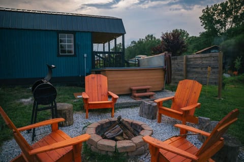 Gather `round the fire or slip into the steamy hot tub- your peaceful retreat starts here.
