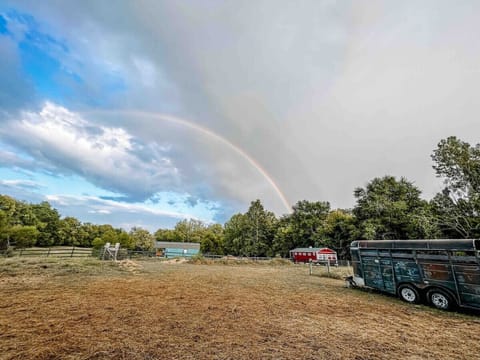A slice of country magic- watch storms pass and skies clear to reveal breathtaking rainbows over the pasture.
