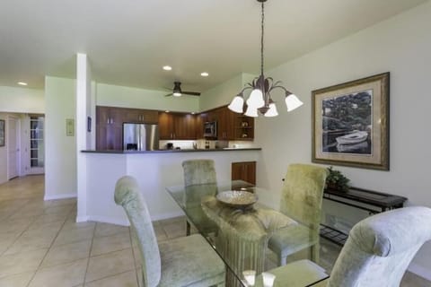 Dining room table and kitchen