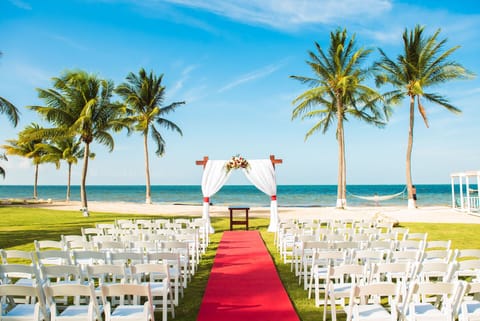 Outdoor banquet area