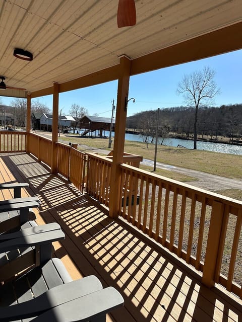 Enjoy the river view on this amazing deck with a hot cup of coffee!!!!