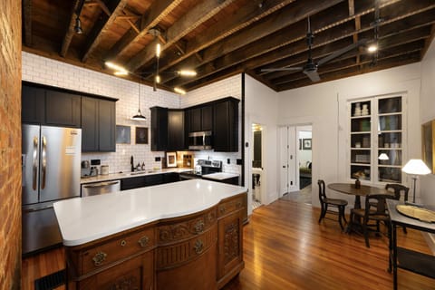 Open-concept kitchen and dining