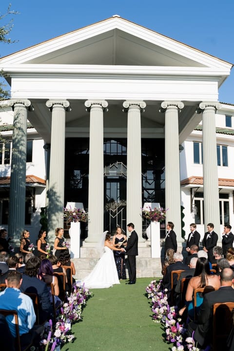 Outdoor banquet area