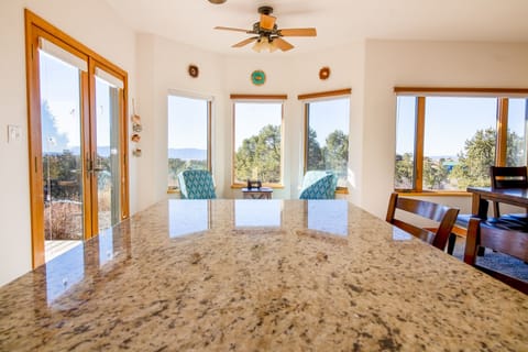 Tons of natural light and views of the mountains