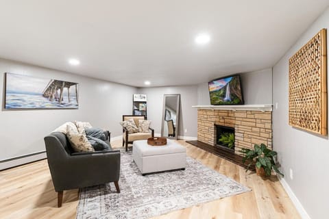 Fully furnished living room for your comfort.