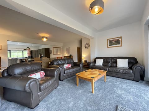 There's lots of room for everyone to cosy up on the sofas in the evening, four legged friends are welcome to join as well