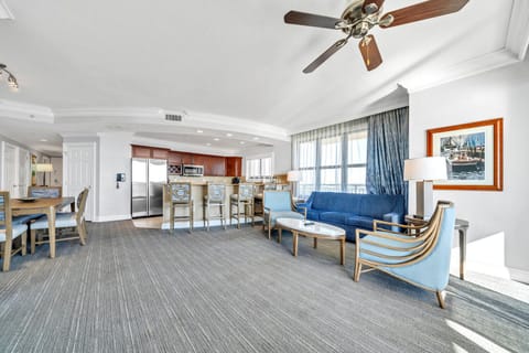 Large living room with balcony access