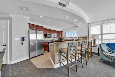 Kitchen with bar seating