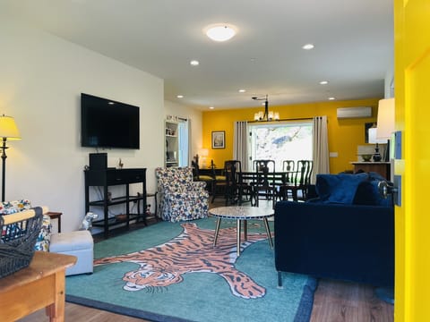 Enter through the front door into the first floor living room.