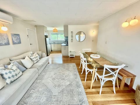 Living and dining area through to the kitchen