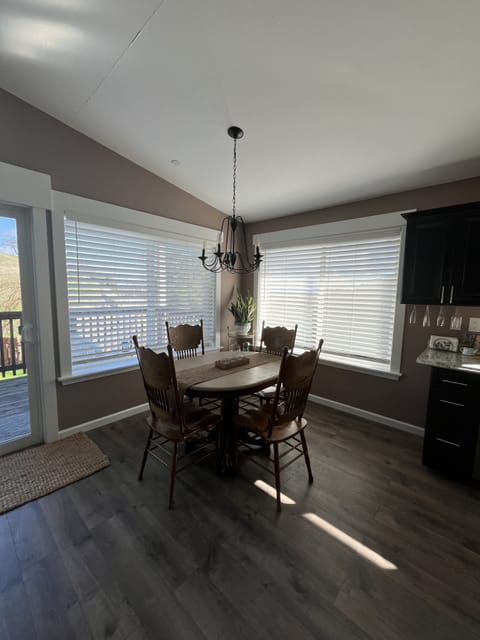 Dining room has seating for up to 6.