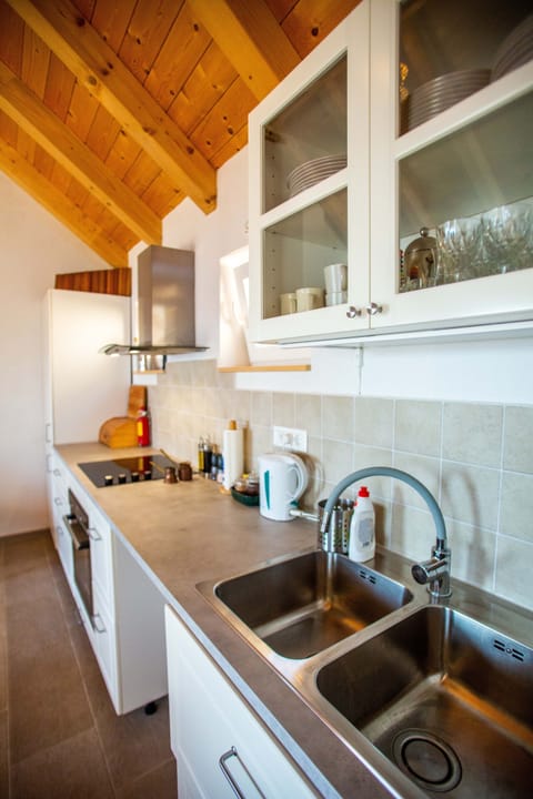 Fully equipped kitchen in apartment