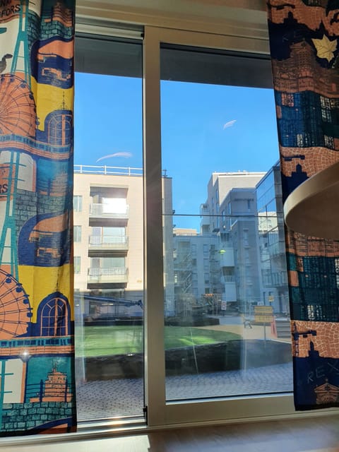 Large windows bring in a lot of light, but block all the city noises.