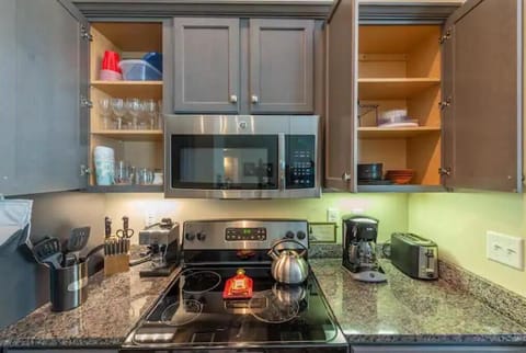 Well stocked open kitchen