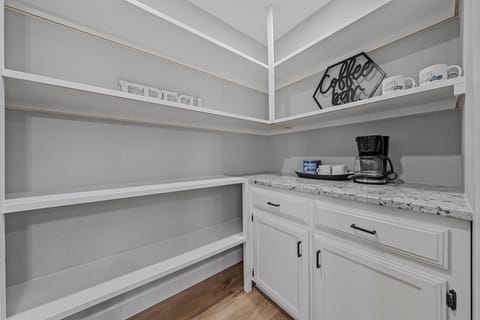 Walk in Pantry with Coffee Bar. Drip Coffee Maker and Keurig Available  