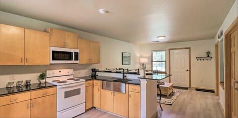 open living and kitchen area