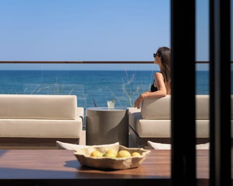 Sophisticated plunge pool surroundings offering a sense of tranquility.