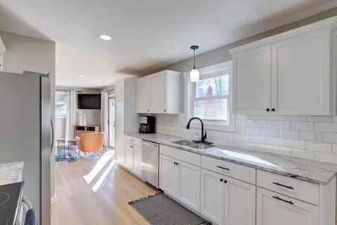 Plenty of natural light in the updated kitchen