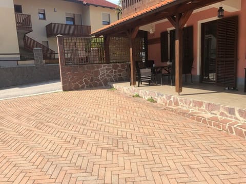 Parking place and terrace