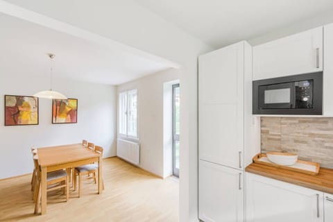 Dining area and kitchen