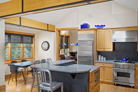 Sizable Kitchen island with bar seating