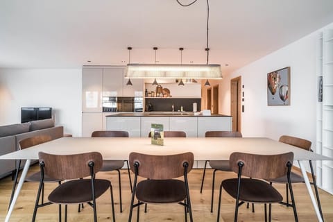 Dining area and kitchen