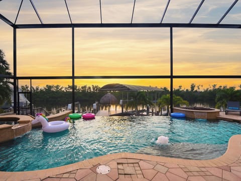 Outdoor pool, a heated pool