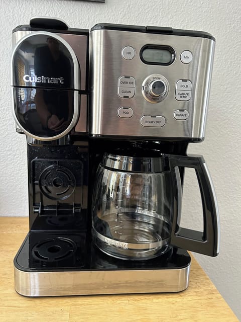 Single serve and drip coffee maker