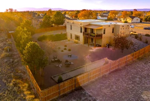 Aerial west Mountain View of Villa