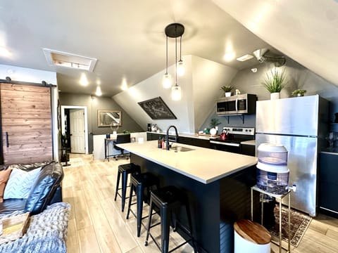 Large granite island