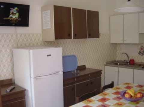 Fridge, stovetop, cookware/dishes/utensils