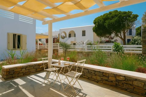 Immerse yourself in the private exterior patio