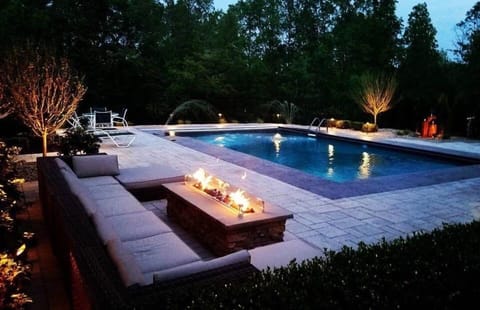 Outdoor pool, a heated pool