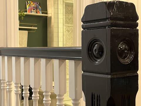 A newel post that we salvaged and restored!