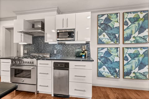 Enjoy cooking on our gas stove and oven or making popcorn for movie night.