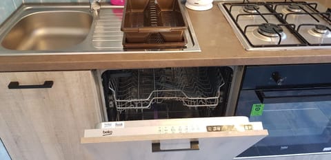 Fridge, dishwasher