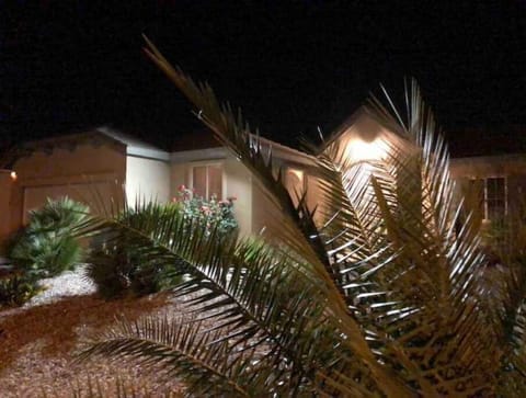 For guests who arrive at night, here is how the property will look.