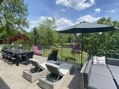 Upper level deck on back of house