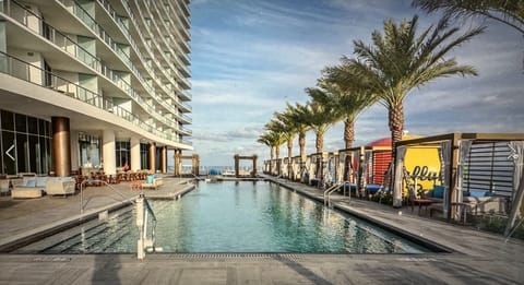 Outdoor pool, a heated pool