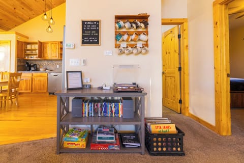 Listen to a record or play a game with family and friends!