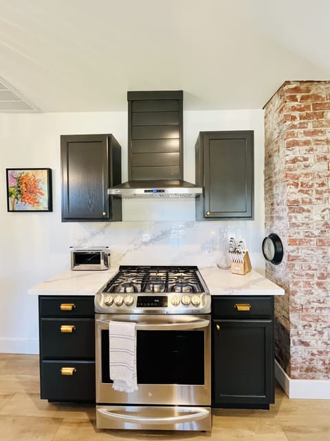 High end stainless steel appliance and gas stove / oven