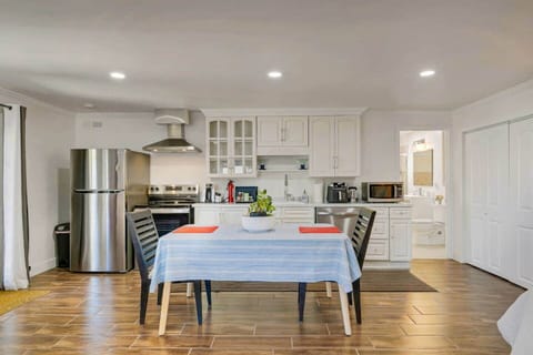Dining room table that sits two people comfortably. Dining room table can also serve as a workstation.