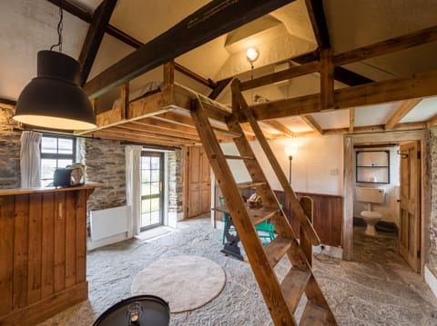 Ground Floor stairs to Mezzanine Level Bedroom Ventry Farm Shamrock Cottage Ventry County Kerry