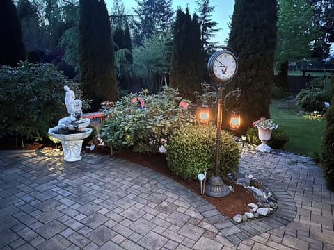 View from suite fountain and fire pit area.