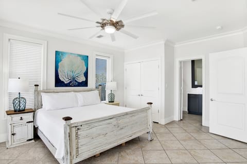 Bedroom 1 has a TV, balcony access, private bathroom and King bed - sleeps 2